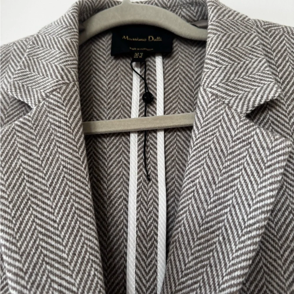 Massimo Dutti Classy Herringbone Blazer - Picture 5 of 8